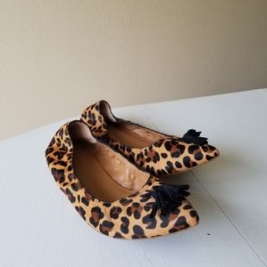 J.Crew Calf Hair Stretch Flats